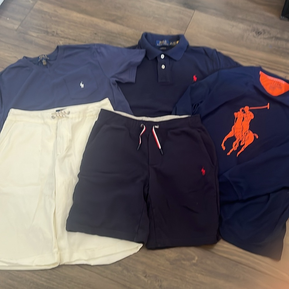 Polo Ralph Lauren 10/12 Lot 3 shirts 2 shorts